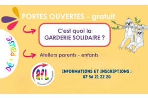 GARDERIE SOLIDAIRE : samedi 28 mars