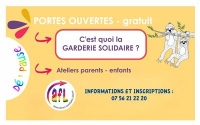 GARDERIE SOLIDAIRE : samedi 28 mars
